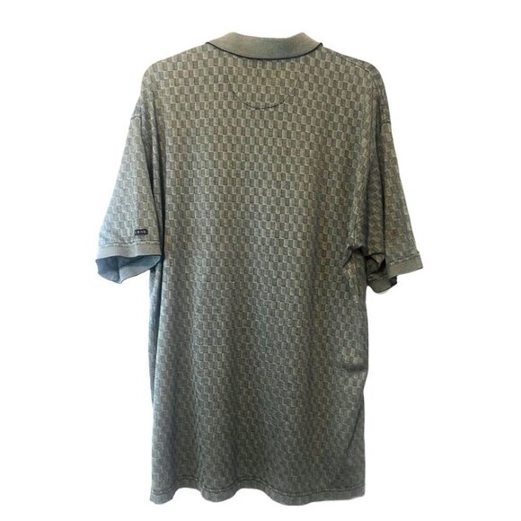 IZOD Mens  Polo Shirt Textured Greenish/Grey Lg - Picture 2 of 10